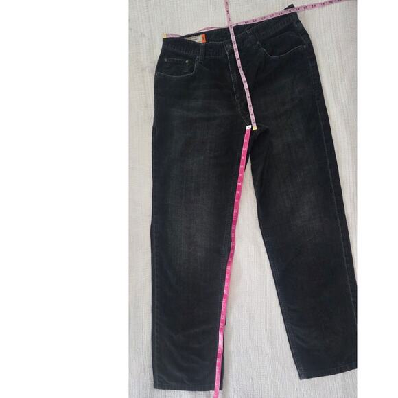 Faconnable Jeans Men's 34R Corduroy Pants Dark Gray Distressed Cotton French - Picture 7 of 15